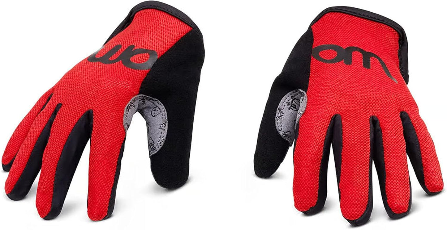 woom TENS Bike Gloves, Child’s & Youth Bicycle Full Finger Protection with Grip for Road Cycling & Mountain Biking (Boys & Girls)