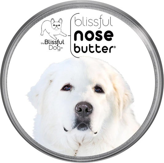 The Blissful Dog Great Pyrenees Nose Butter for Dry, Cracked Skin, Lick-Safe Dog Nose Balm with Moisturizing Shea Butter, Almond, Olive, and Essential Oils, Pet Supplies, Uncented, 1 oz.