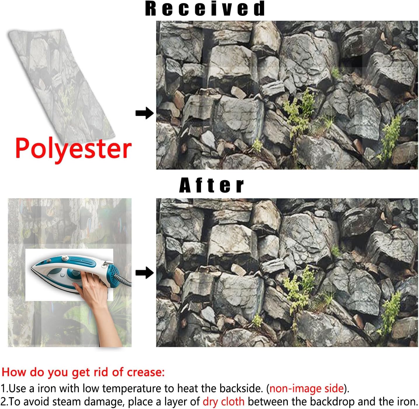 36X24IN Stone Aquarium Background, Rock Fish Tank Background, Natural Rocky Glass Terrarium Background with 8 EVA Double-Sided Tape