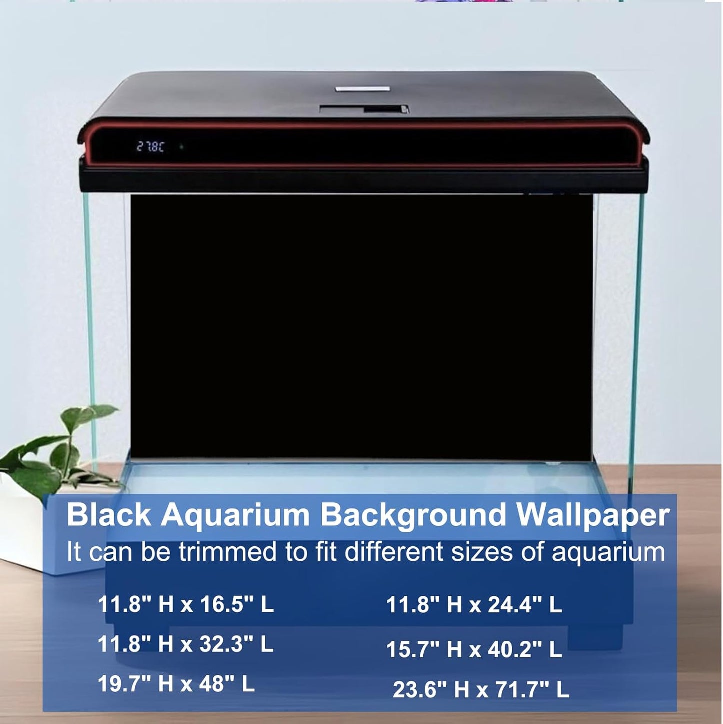 ELEBOX Aquarium Background Blue Black Fish Tank Background Wallpaper Double-Sided Aquarium Backing, Aquarium Decorations for 10 Gallon Aquarium 11.8" x 16.5"