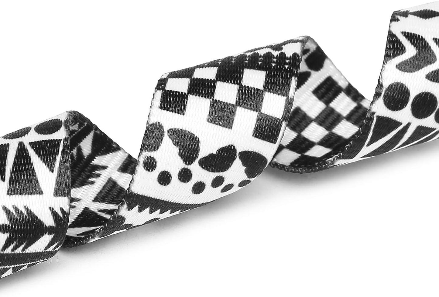 Mercano Adjustable Dog Collar - Special Design Patterns, Soft Nylon Comfortable Durable Pet Collar for Small Medium Large Dogs (S, Black White A)