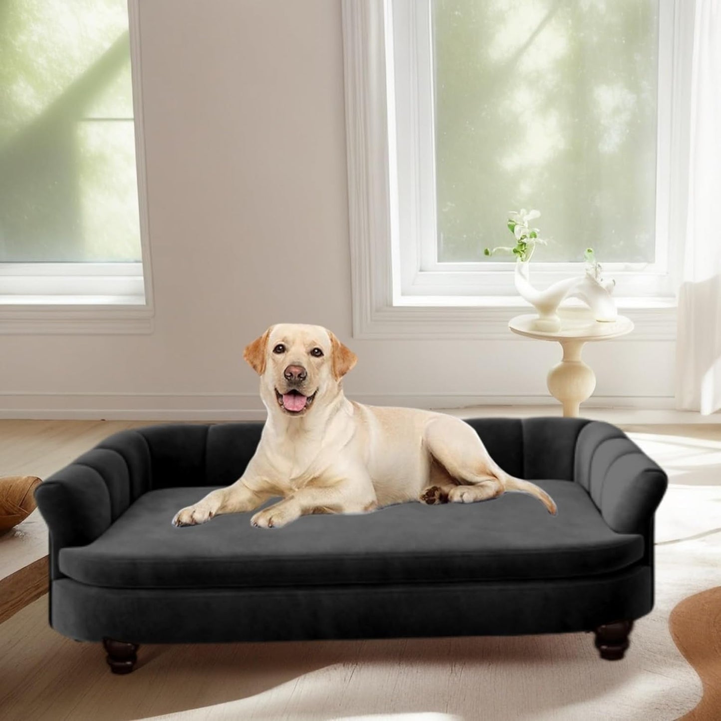 Dog Couch Sofa Bed, Comfortable Pet Sofa for Large and Medium Dogs, Soft Velvet Cushion, Durable Dog Furniture for Living Room