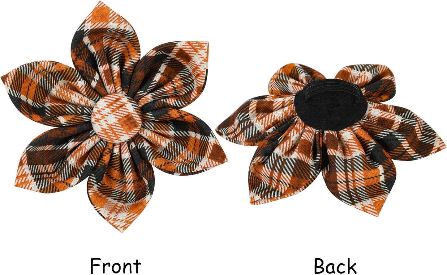 Lionet Paws Dog Collar with Flower - Cute Cotton Adjustable Flower Dog Collar with Metal Buckle for Small Dog Girl Gift, S, Neck 10-16in