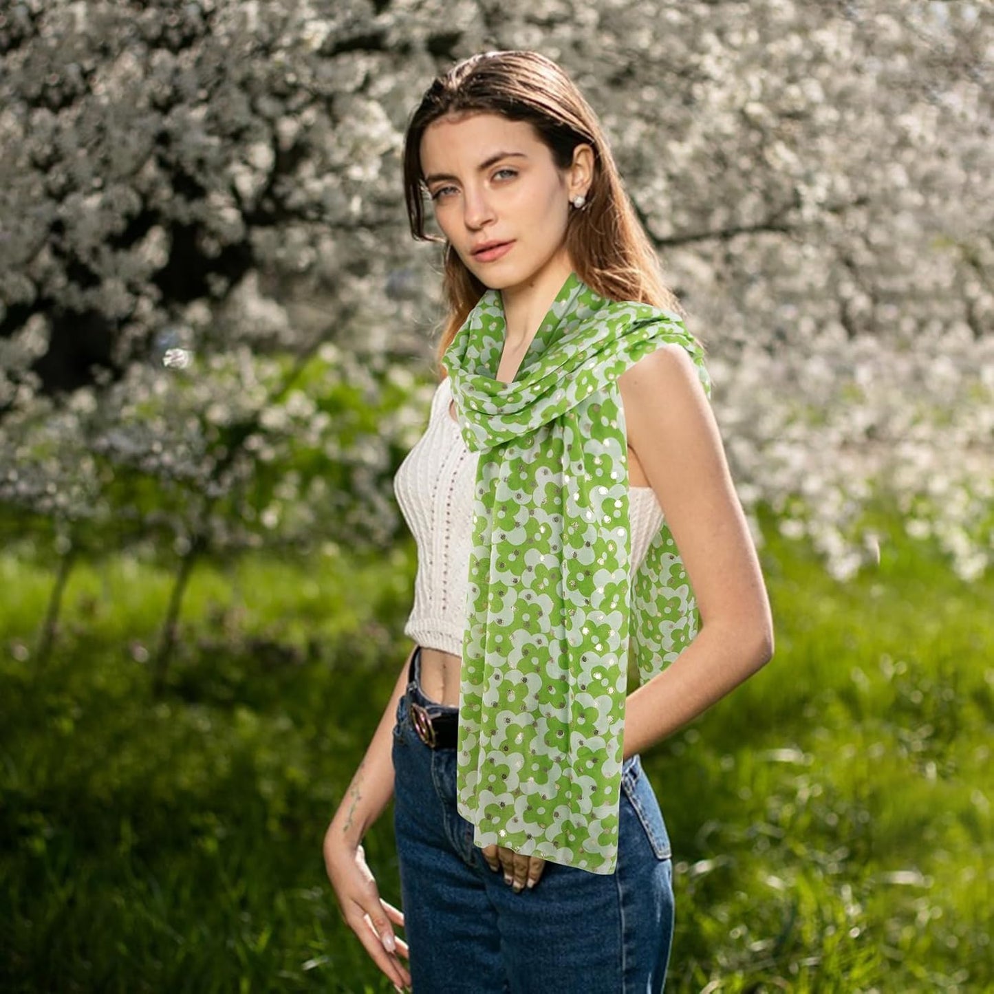 E-Clover Fashion Scarf for Women Lightweight Scarves Shawl Wrap for Spring/Summer Winter