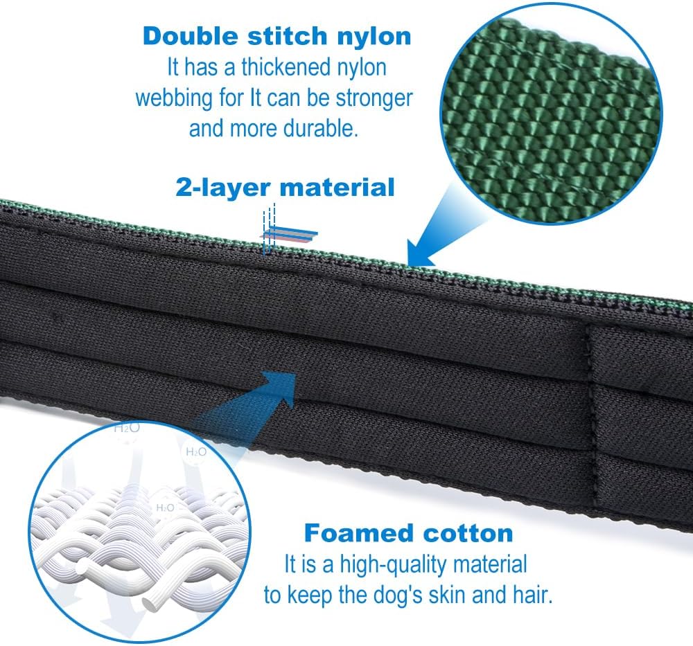 TSPRO Tactical Dog Collar 1.25 Inch Wide Thick Dog Collars with Heavy Duty Metal Buckle, Durable, Strong, Adjustable for Small Dogs (Khaki S)