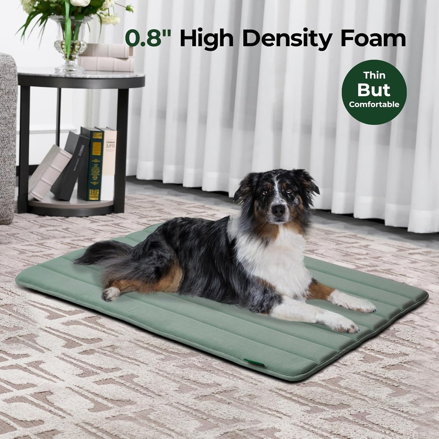 BALANCE Dog Crate Pad, Dog Foam Crate Mat Kennel Pad, Washable Water-Resistant Pet Bed Flat Dogs Cage Mat for X-Large Dogs