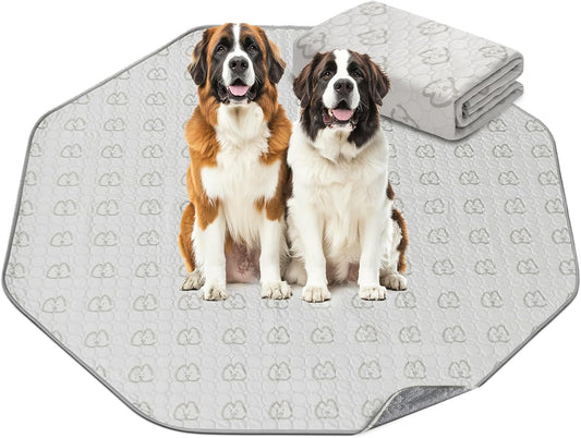 FXW Washable Pee Pads for Dogs, Puppy Pads with Super Absorbent, Specifically Designed for FXW Rollick/Homeplus 32/40/45inch 8 Panels Dog Playpen, 34" Octagon, Khaki, 1 Pack