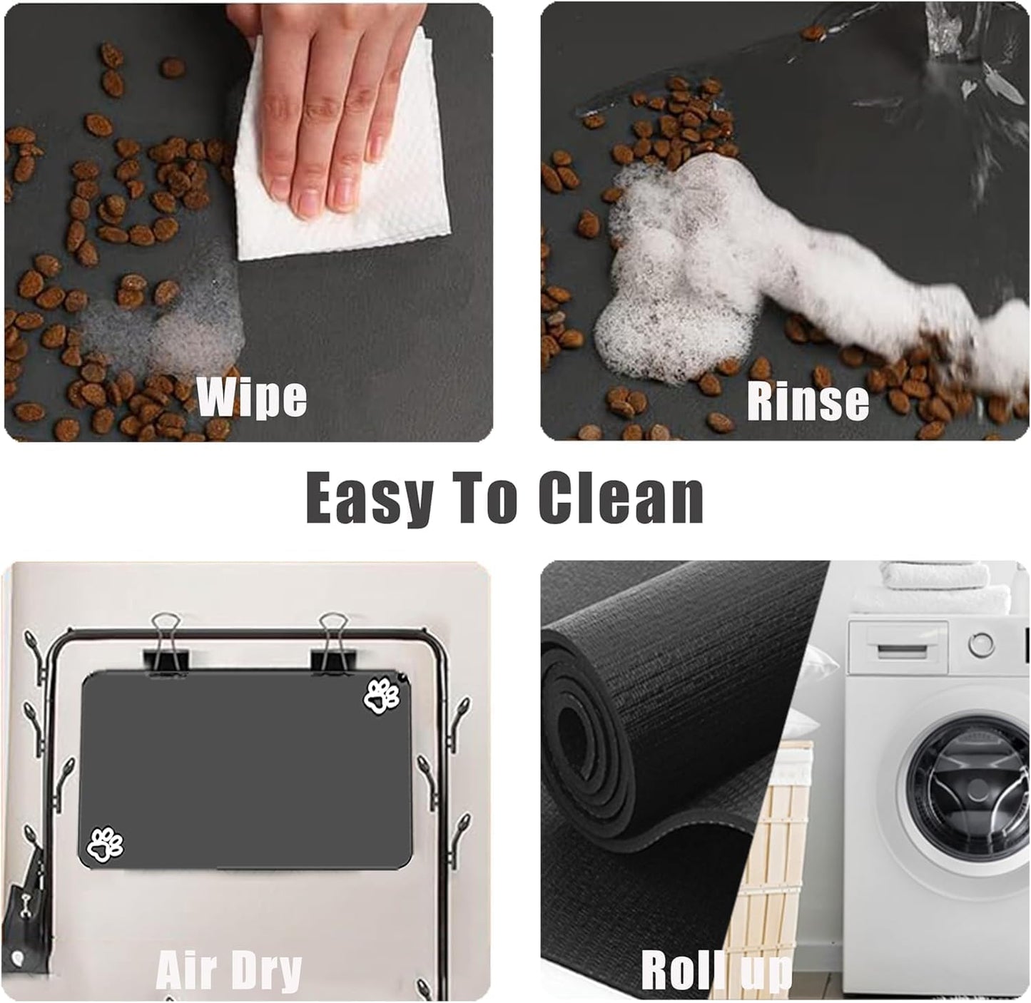 Large Boho Dog Cat Food Mats for Floors, Absorbent Dog Bowl Mat for Food and Water Dispenser Mat, Quick Dry Pet Supplies(Vintage Green, 36'' x 16'')