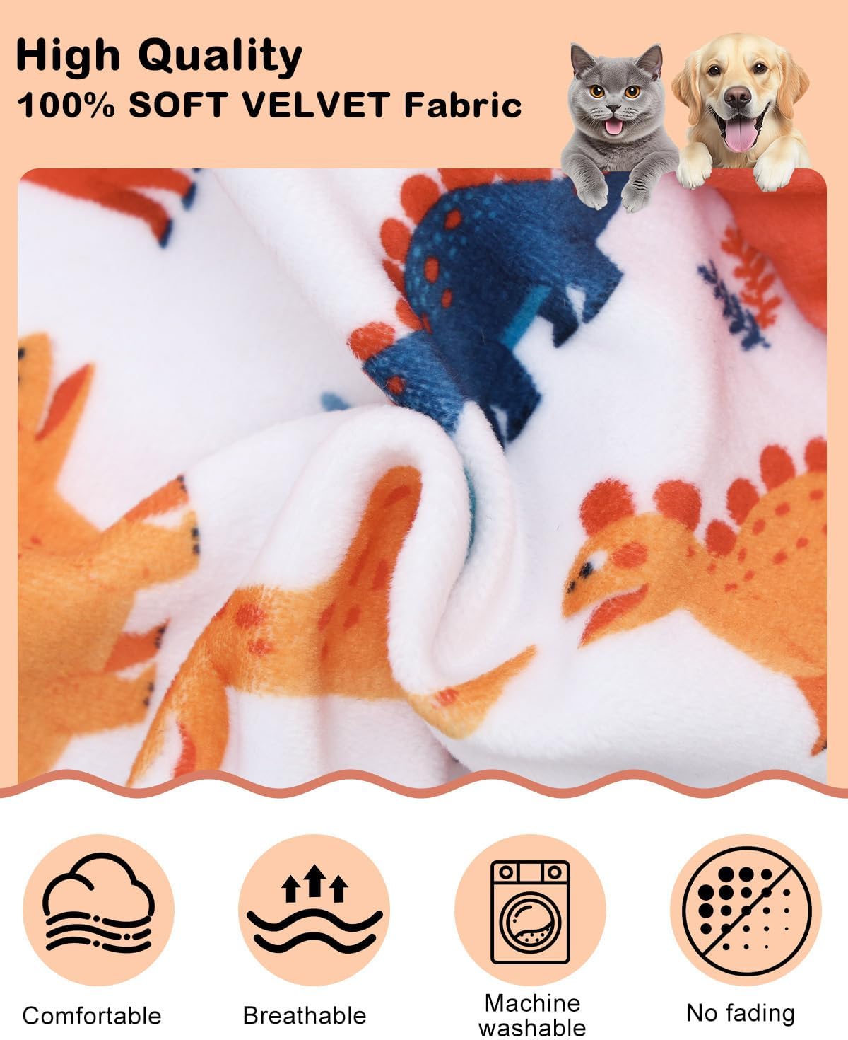 CuteBone Dinosaur Costume Dog Pajamas, Stretchy Spandex Crystal Velvet Sleepwear Coat for Small Dogs, Soft & Warm Pet Outfit Clothes for Cold Weather, Cozy Pullover Design COSP02XS