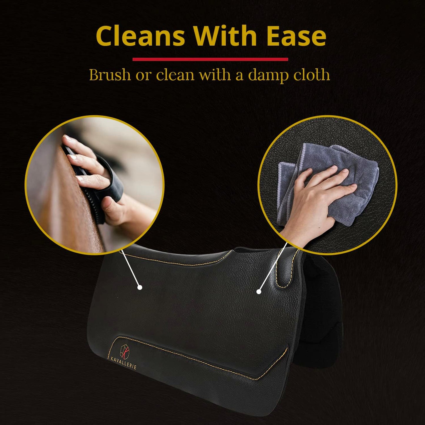 Kavallerie All-Purpose Saddle Pad with Quilted Anti-Slip Padding and Breathable Mesh Fabric for Maximum Airflow and Comfort, Works for English