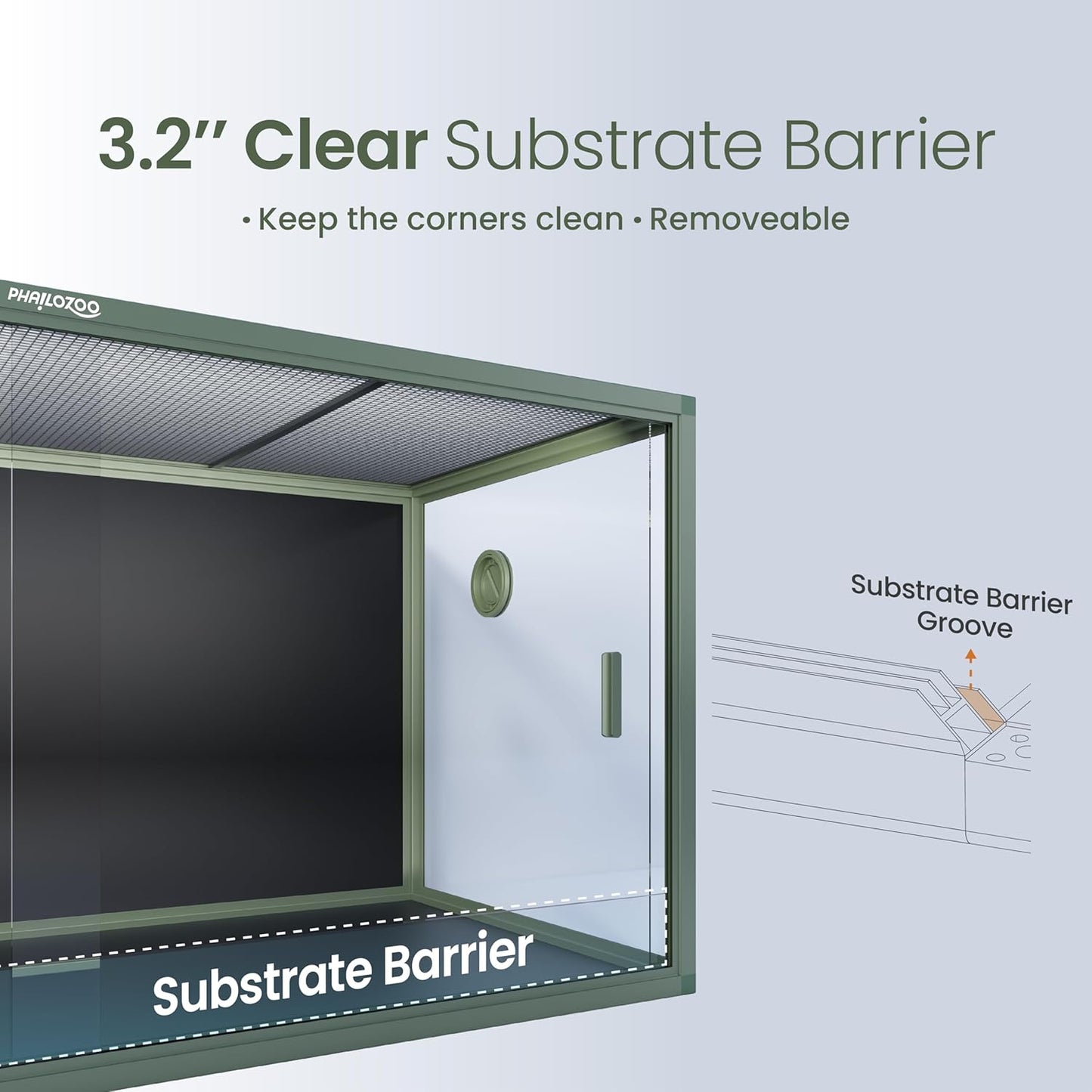 120 Gallon Bearded Dragon Tank,48" x 24" x 24" Reptile Tank with Sliding Door Top Screen Ventilation, Front Opening Reptile Enclosure for Easy Maintenance