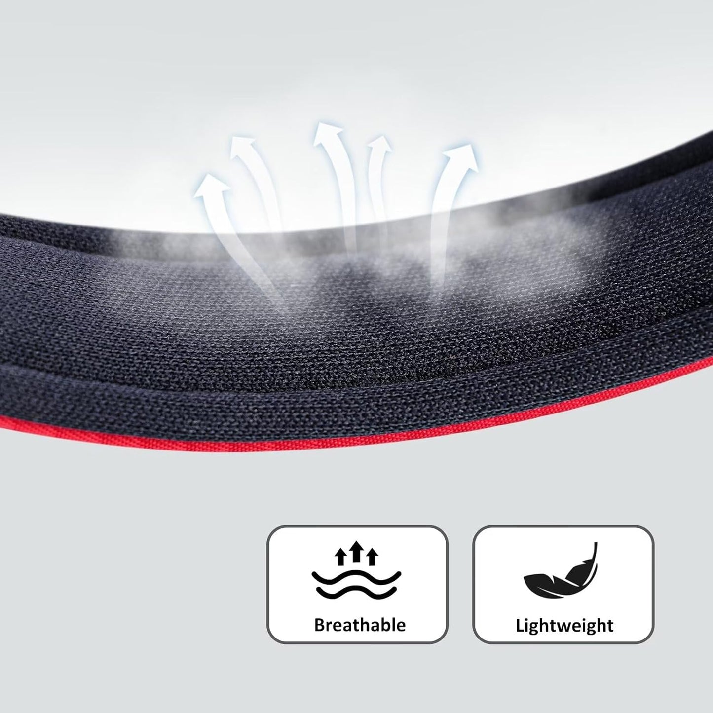 Didog Soft Padded Dog Collars for Small Dogs, Lightweight and Breathable Dog Collar with Metal Buckle, Red, M