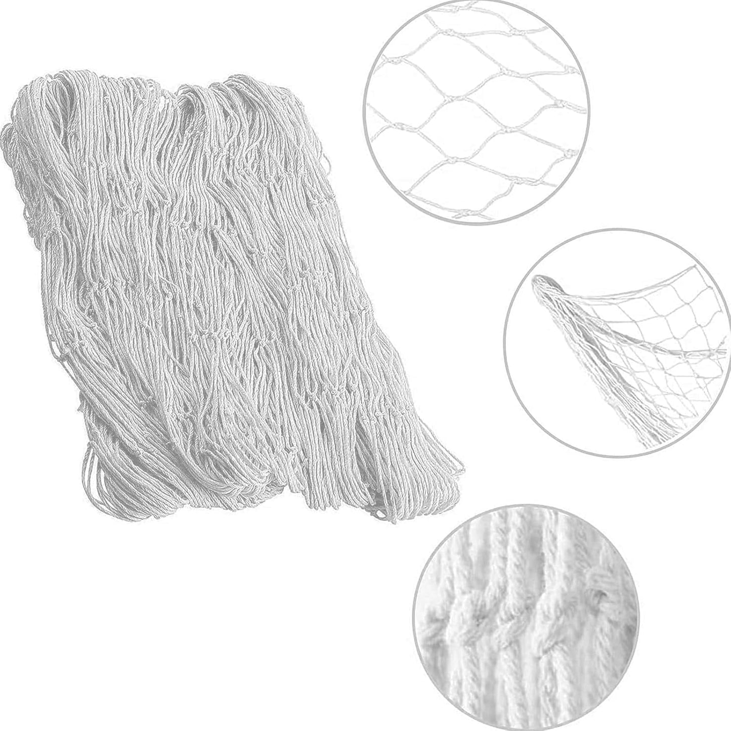 Rosoz Nature Fish Net Wall Decoration with Shells, Ocean Themed Wall Hangings Fishing Net Party Decor for Pirate Party,Wedding,Photographing Decoration