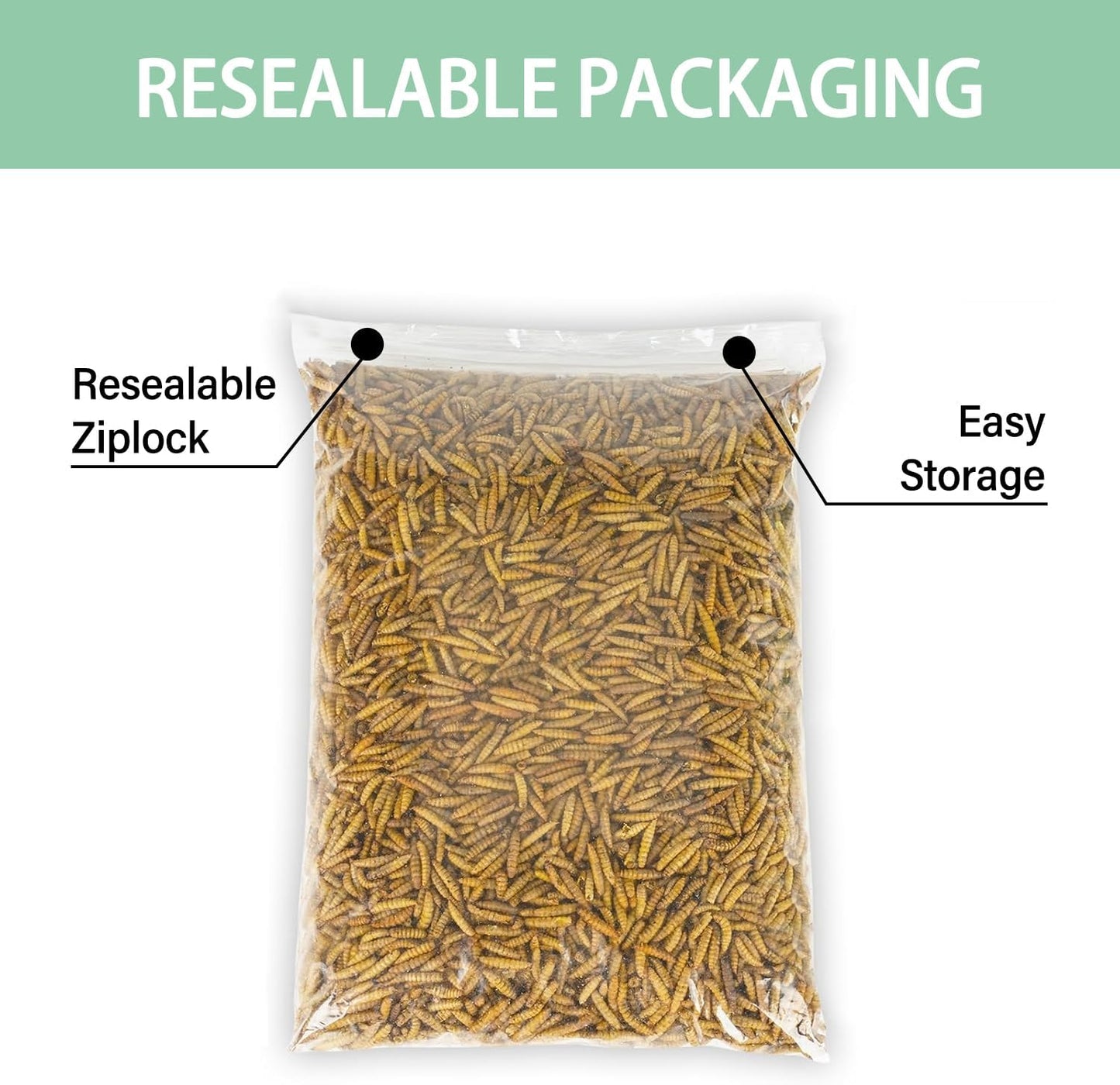 5.5LB Dried Black Soldier Fly Larvae, More Calcium Than Dried Mealworms, High Protein Chicken Feed, Poultry Treat