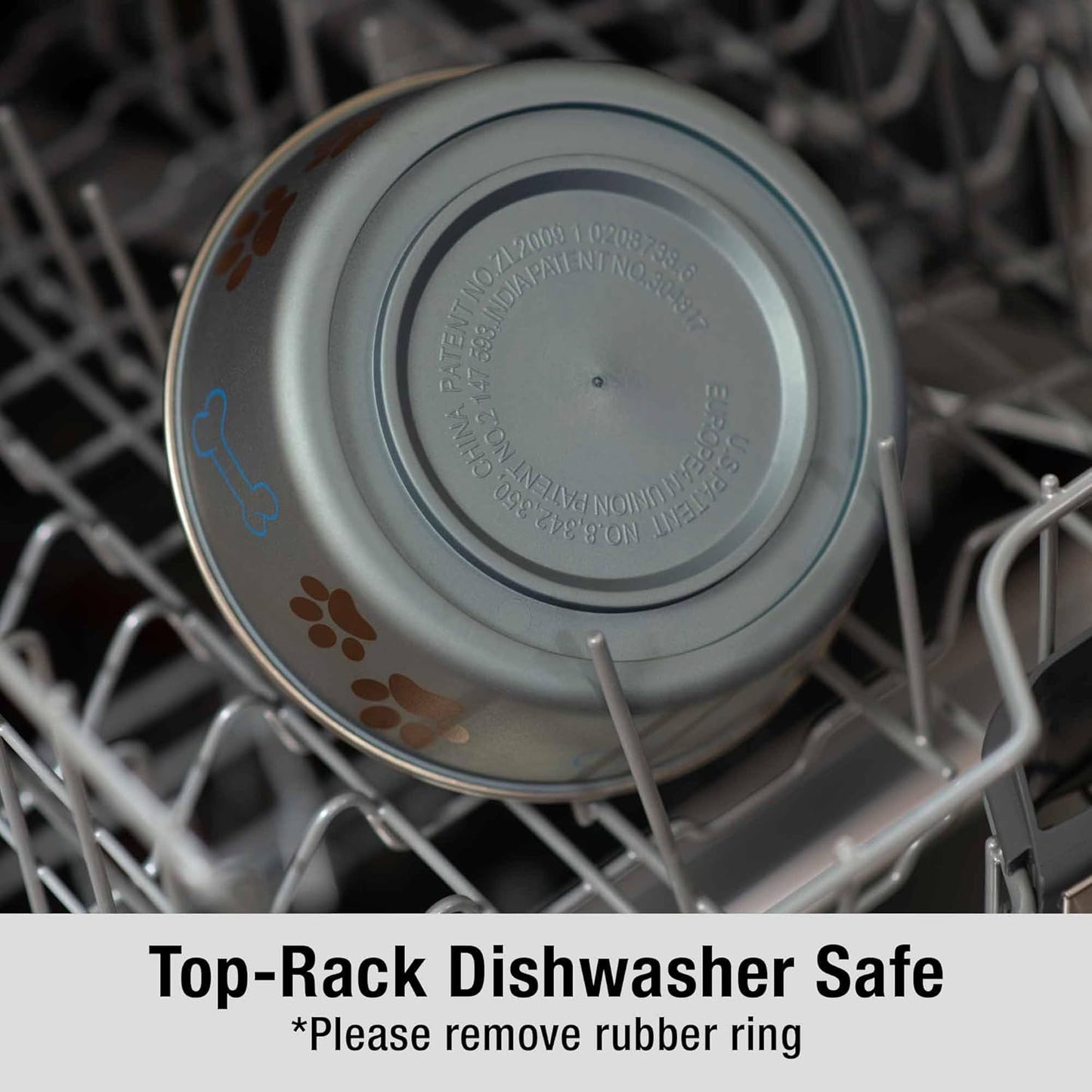 Loving Pets Bella Dog Bowls- Stainless Steel Dog & Cat Bowls - Spill Proof Dog Food Bowl, Cat Bowl, Puppy Essentials & Pet Supplies Great for Home & Travel (X-Large 65-100lbs, Blueberry)