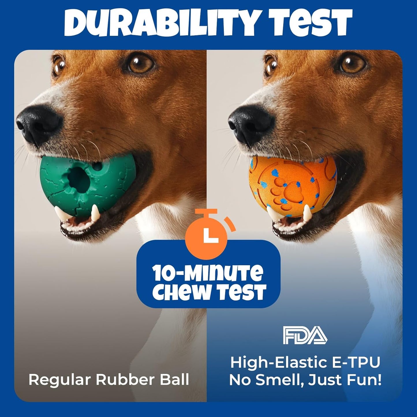 Dog Balls: Interactive Dog Ball Auto Rolling - Interactive Dog Toys for Aggressive Chewers - Bouncy & Throwable, Type-C Rechargeable, Washable, for Small & Medium & Large Dogs – Orange