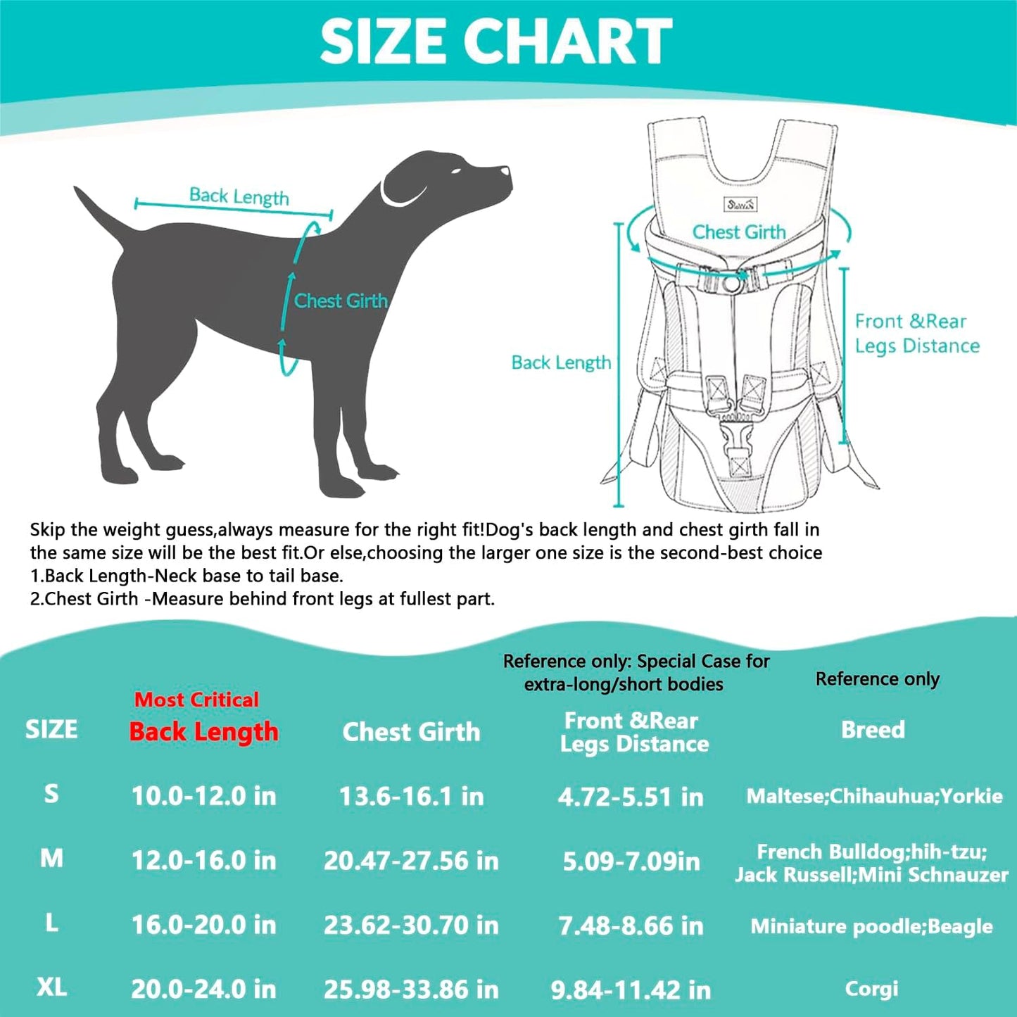 Lukovee Dog Backpack Carrier, Legs Out Easy-fit Dog Front Carrier for Small Medium Dogs, Adjustable Hands Free Dog Chest Carrier for Hiking Cycling (Pink,Medium)