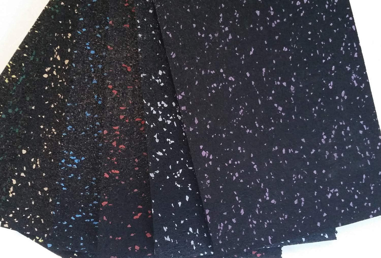 American Floor Mats 1/4in (7mm) Thick 10% Blue/Grey 4' x 11' Heavy Duty Rubber Rolls, Protective Exercise Mats, Home Gym Rubber Flooring