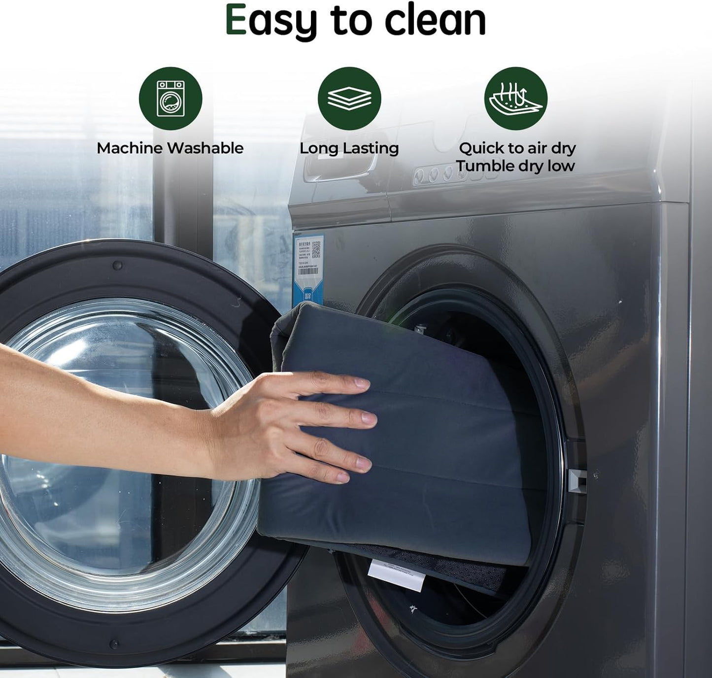 BALANCE Dog Crate Bed, Orthopedic Dog Bed Pad with Waterproof Liner, Washable Crate Foam Pet Mat for Large, Medium, Puppy Dogs Breeds, Periscope, 36"x23"x1.6"