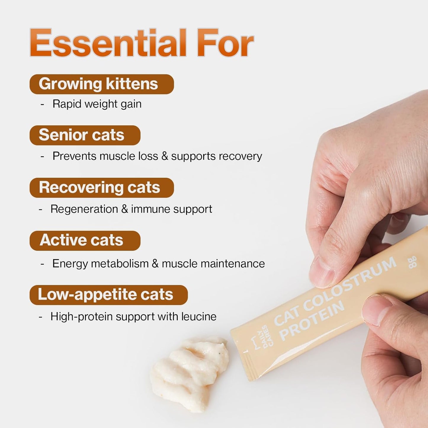 Dr.by Cat Colostrum Protein Cat Supplement Immune Support Muscle Growth, Gentle on Digestion for Kittens, Adult&Senior Cats with Goat Milk, Whey Protein Isolate, Colostrum Lickable Formula