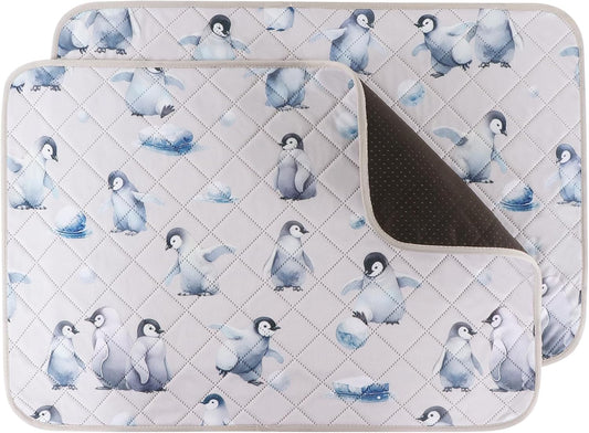 IEUUMLER Washable Pee Pads for Dogs, 2 Pack Reusable Waterproof Puppy Pads, Non-Slip Super Absorbent Dog Training Pad for Playpen Crate Bed EU012