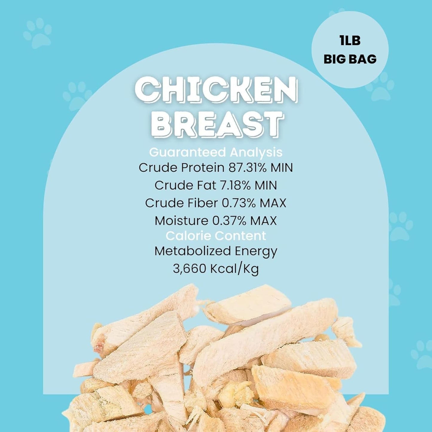 hotspot pets Freeze Dried Chicken Treats for Cats & Dogs -1LB Big Bag- Made in USA - Single Ingredient - Resealable Bag, All Natural Grain-Free (Chicken Breast)- Perfect for Training, Topper or Snack