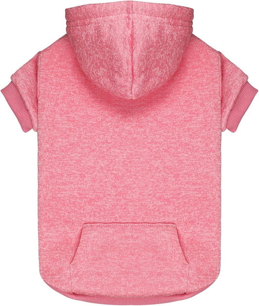 Dog Sweaters for Small Dogs Dog Hoodie Fleece Soft Pet Clothes Sweatshirt with Pocket Pet Hoodie for Small Dogs Puppy Sweater(Pink&XS)