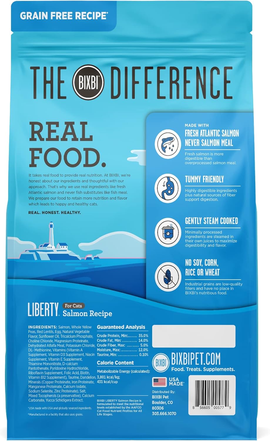 BIXBI Liberty Dry Food Salmon Recipe for Cats, 3lb