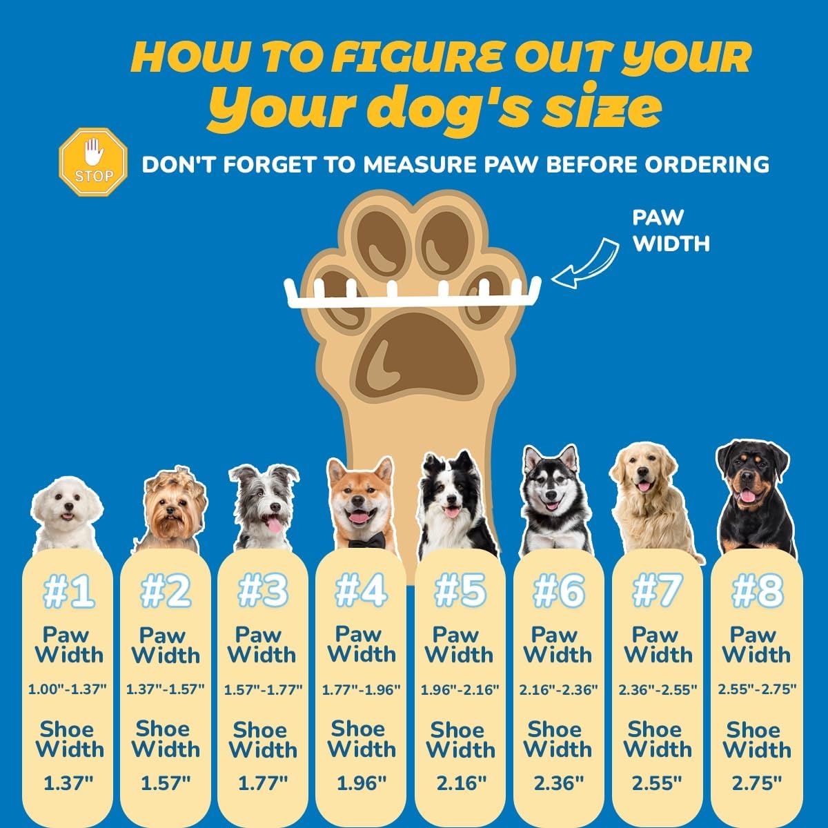 Dog Shoes for Large Dogs, Medium Dog Boots & Paw Protectors for Hardwood Floors, Outdoor Dog Booties for Hot Pavement Winter Snow Hiking, Waterproof Dog Shoes with Reflective Strips Size 4