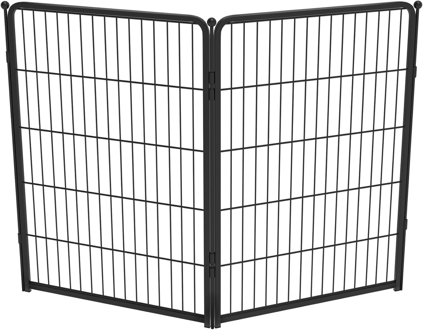 FXW Homeplus Unleashed Indoor Dog Playpen - Stress-Free and Safe Play, Heavy Duty 40 Inch 2 Wire Panels Dog Pen for Medium and Large Dogs, Black│Patented