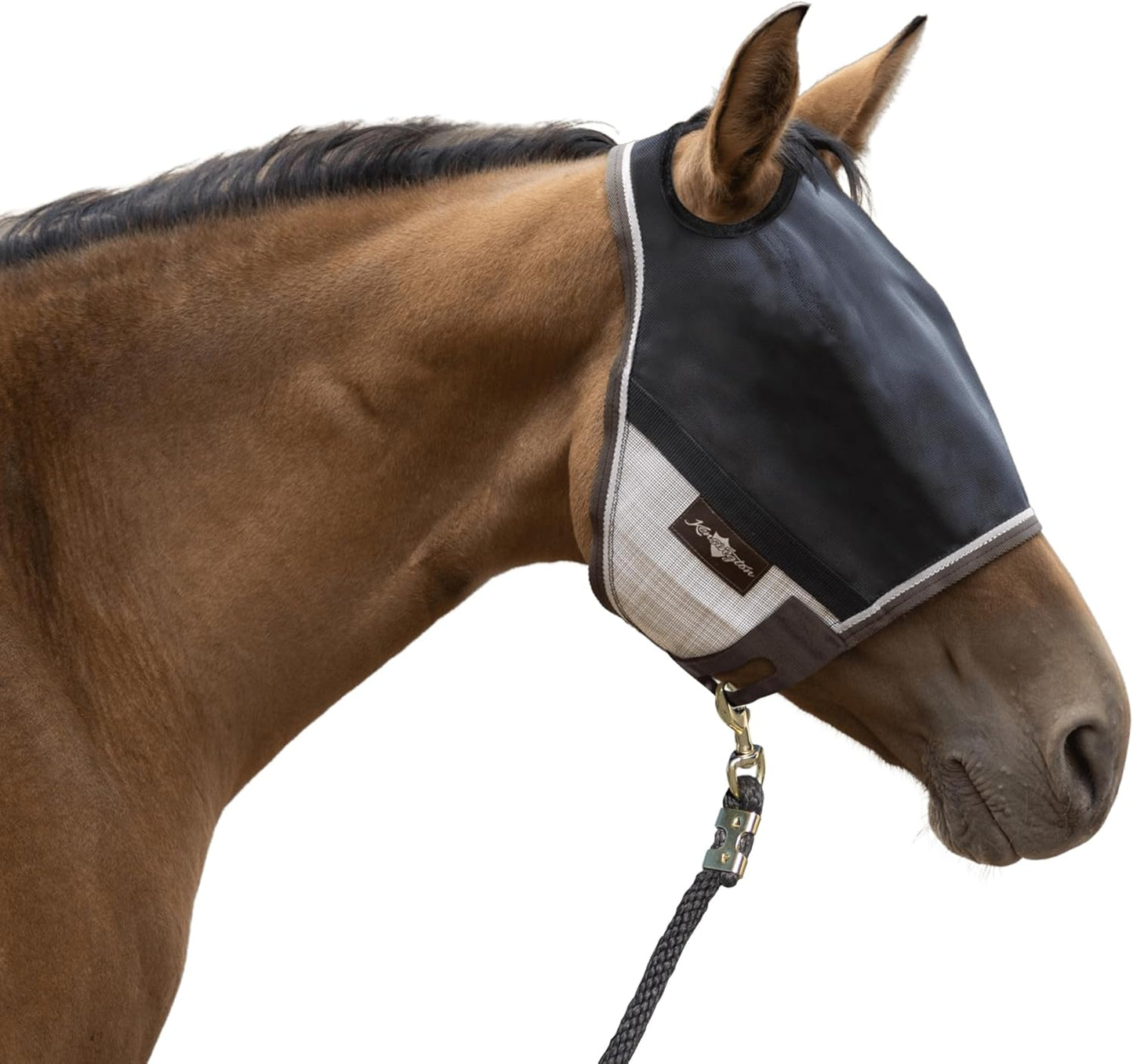 Kensington 90% UV Fly Mask CatchMask UViator - Without Ears & Forelock Freedom Web Trim Size: Medium Color: 500 - Desert Sand