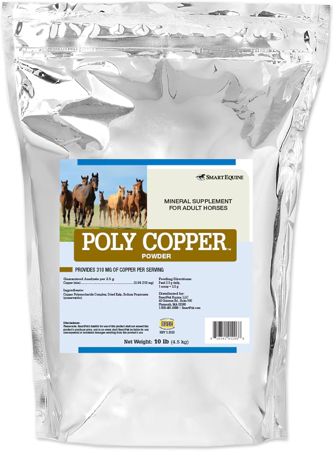 Uckele by SmartEquine Poly Copper | Equine Horse Coat Supplements for Skin | Vitamins & Minerals Supplements for Horses Bones and Metabolism | 10 lb Bag