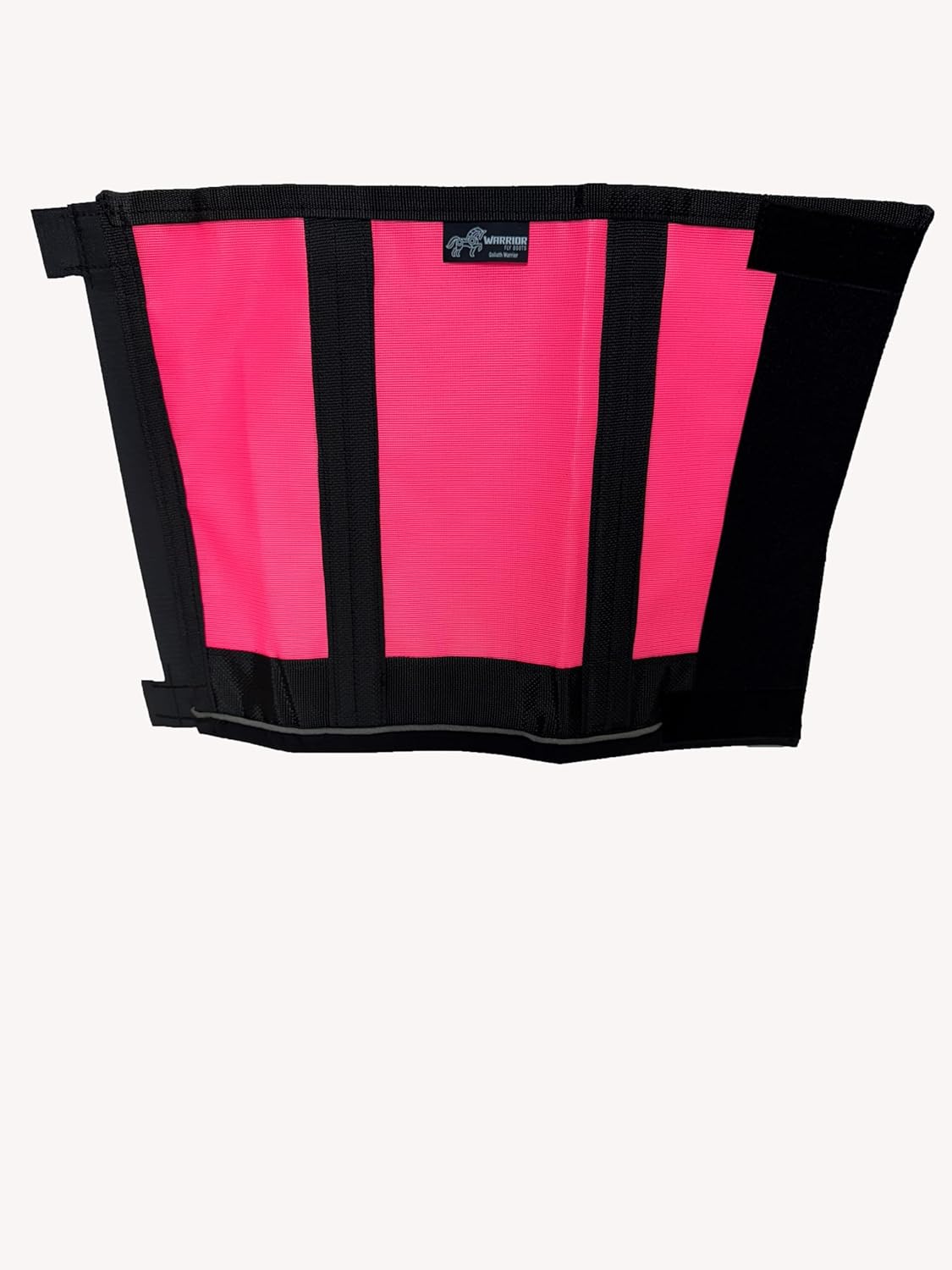 Warrior Fly Boots for Horses - Breathable Mesh Horse Boots for Fly Protection & Leg Comfort - Set of 4 (Goliath Warrior, Neon Pink)