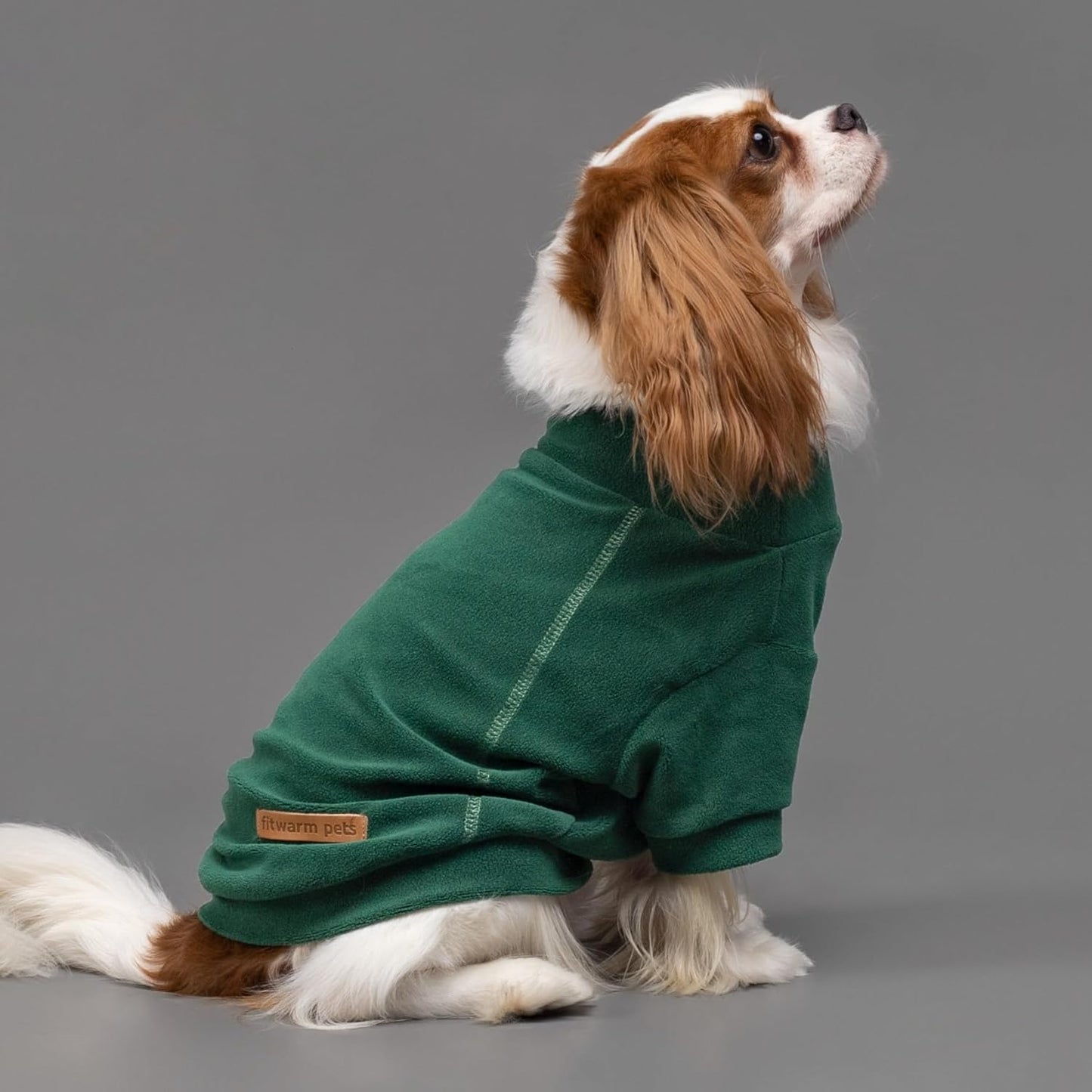 Fitwarm 3 Pack Fleece Dog Sweater, Turtleneck Dog Sweatshirt, Dog Winter Clothes for Small Dogs Boy Girl, Pet Pullover Jumper, French Bulldog Apparel, Dark Green, Teal Green, Olive Green, XL