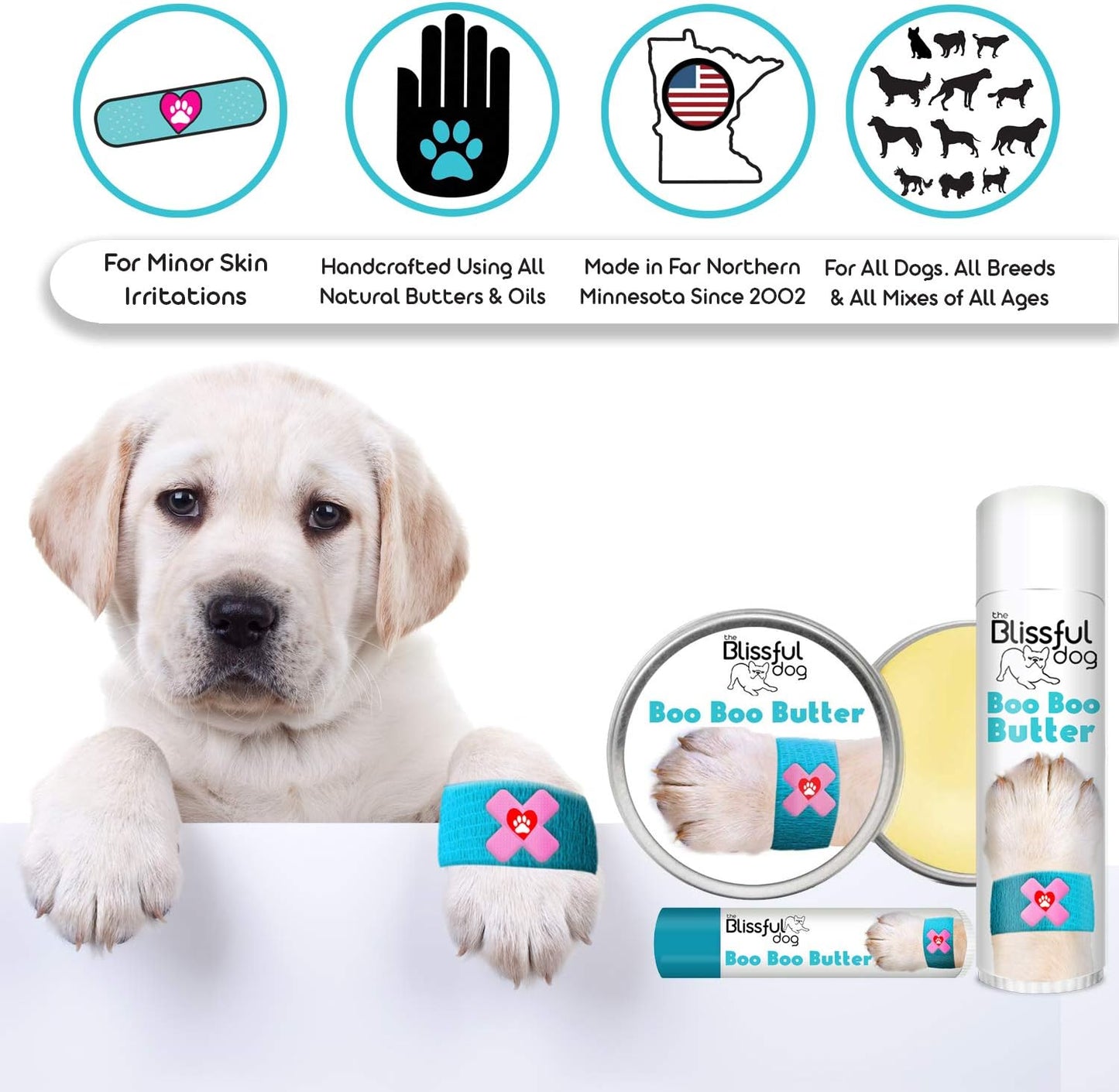 The Blissful Dog 4 oz TIN Pekingese Booboo Butter