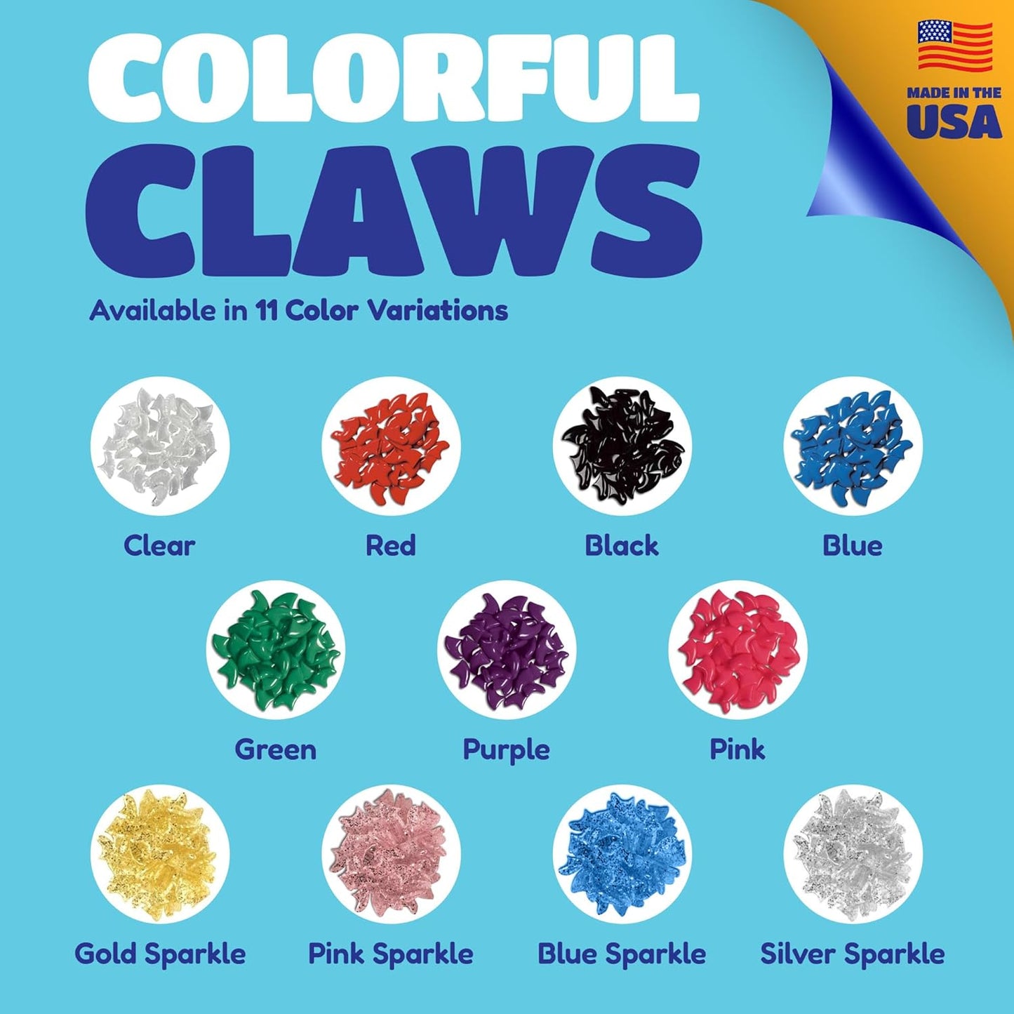 Soft Claws Cat Nail Caps for Medium Cats – (40 Caps, Gold Sparkle) - Made in USA - Veterinarian-Developed | Protects Furniture & Skin - Easy to Apply, Long-Lasting Anti-Scratch Soft Cat Claw Covers