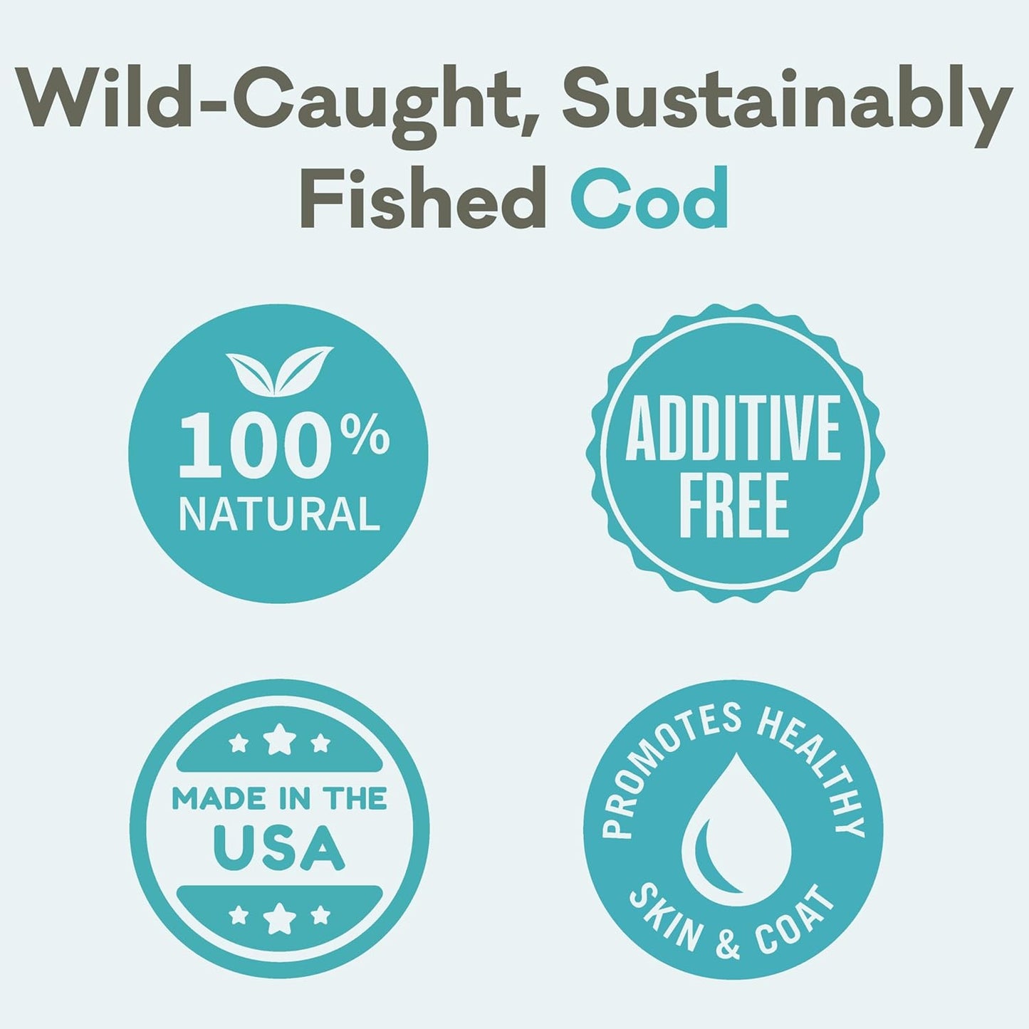 Polkadog Crunchy Alaskan Cod Chips – Single Ingredient Dog Treats, 100% Wild-Caught Cod from Alaska – High-Protein, Omega-3 Rich, Grain-Free, All Natural Snacks – Handcrafted in USA - 2.75 oz