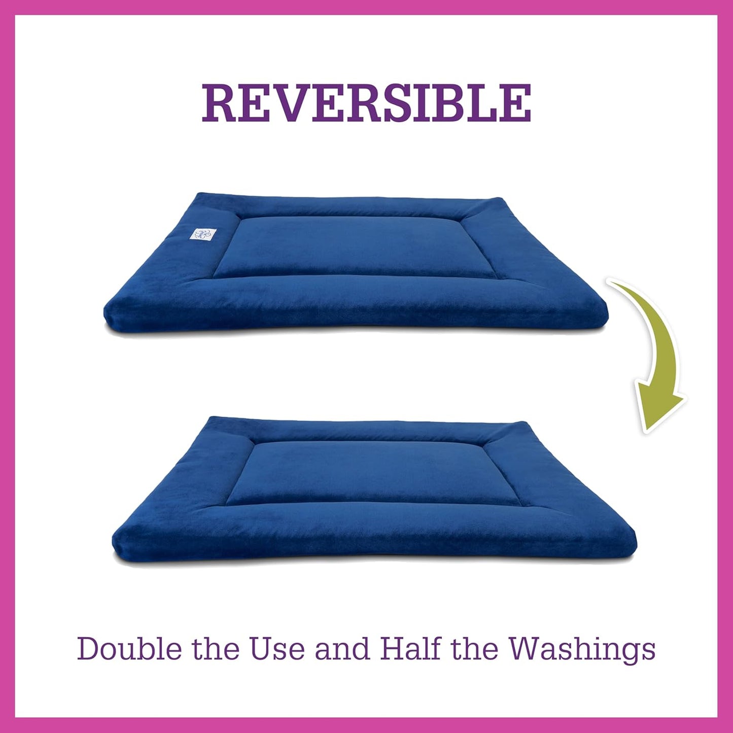 Pet Dreams Dog Crate Pad - Washable Kennel Mat, Crate Pads for Dog Cages, Non-Toxic, Flat Indoor Cat Bed, Fits iCrate 18, 24, 30, 36, 42, 48 Inches (Ivory, Large, 36")