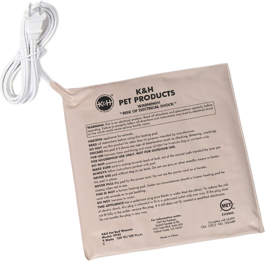 K&H Pet Products Pet Bed Warmer, Turn Any Pet Bed Into a Heated Cat or Dog Bed, Waterproof Indoor Heated Warming Pad Insert, Automatic Temperature, Safety Listed - Small 9 X 8.5in Tan