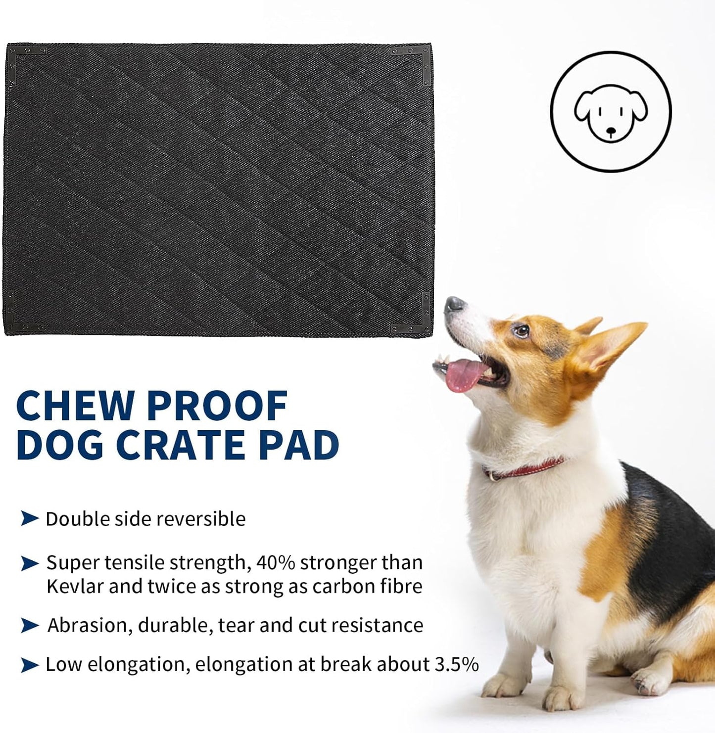 BALAPET XS Durable Chew Proof Dog Bed with Metal Rivet Corner, 23"x17"