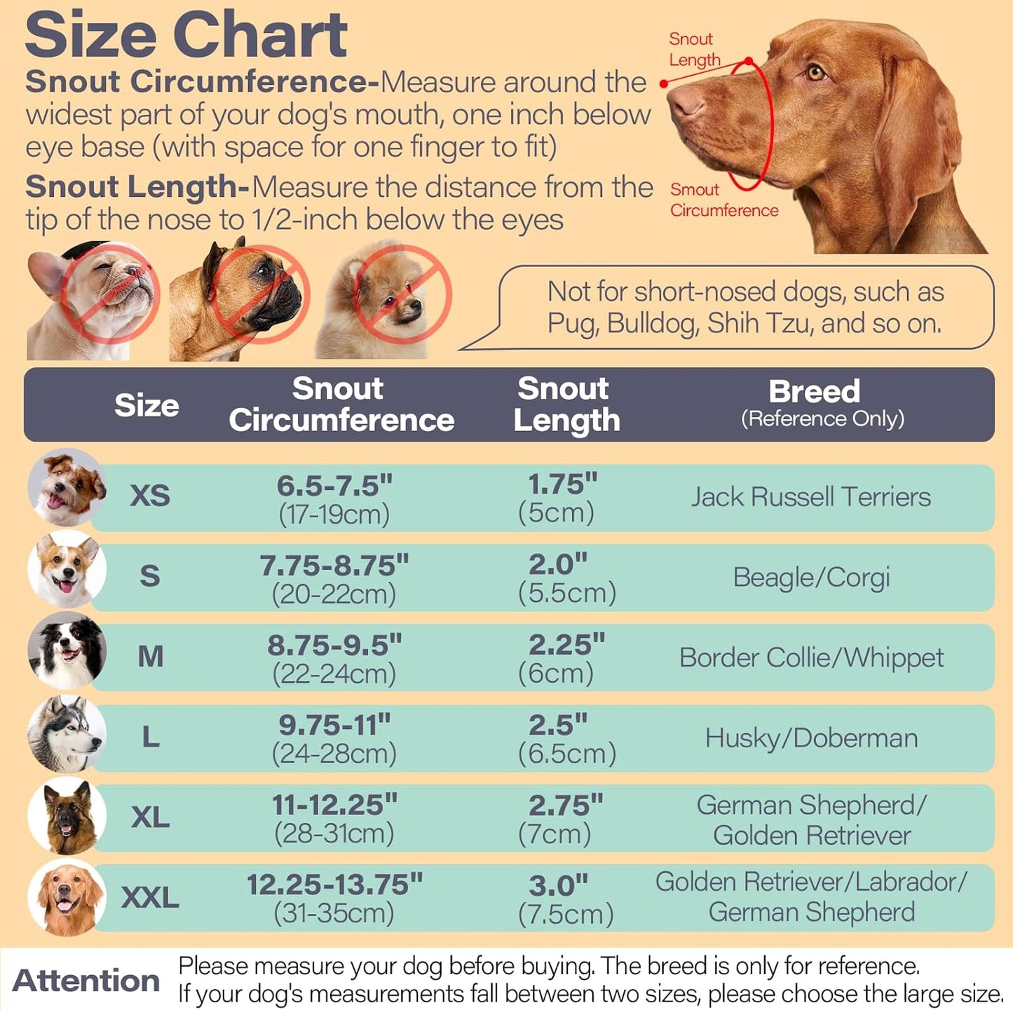 LUCKYPAW Dog Muzzle for Large Medium Small Dogs, Patented Mesh Muzzle to Prevent Biting Chewing Eating, Soft Mouth Guard with Front Opening Design for Drinking Panting(Grey, S)