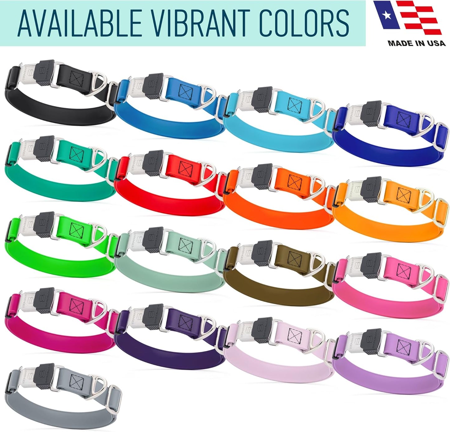 Dogline Biothane Waterproof Dog Collar with Herm Sprenger Stainless Steel Quick Release Buckle – Heavy Duty Tactical Durable Collar for Dogs – Comfortable and Safe Pet Collar, W 1" L 15-25", Gray