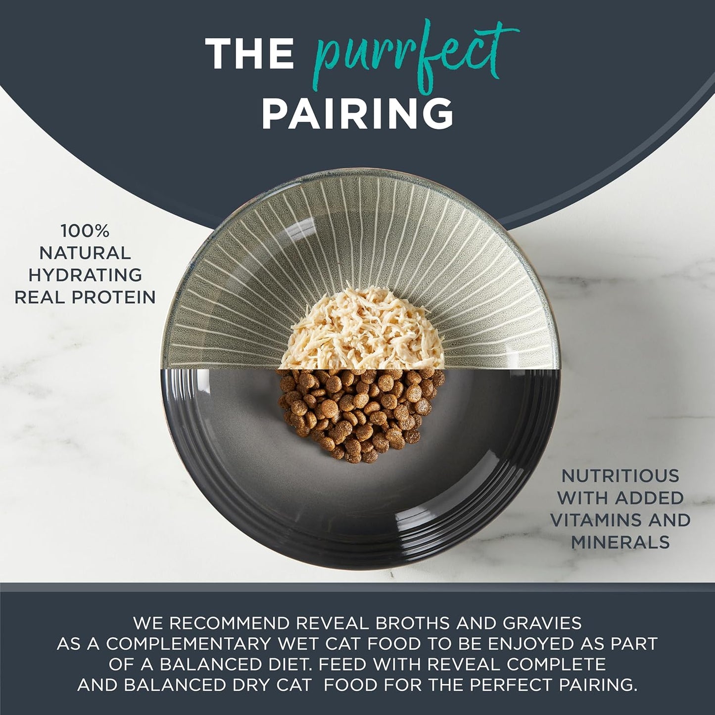 Reveal Natural Wet Canned Cat Food, Limited Ingredient, Grain Free, Protein with No Artificial Additives, Chicken Breast with Tuna in Broth (24 x 2.47 oz Cans)