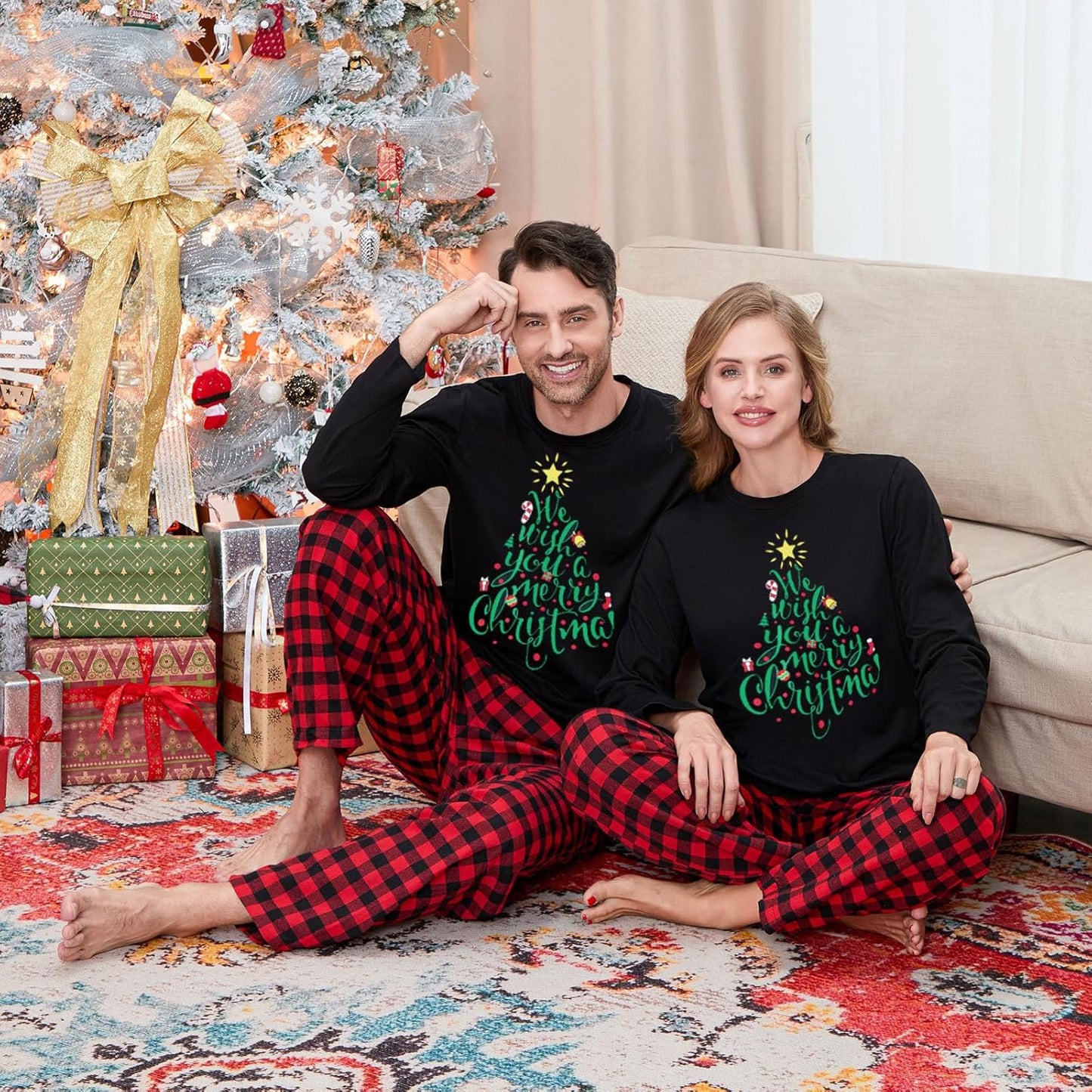 Matching Family Christmas Pajamas Set - Xmas Sleepwear PJs
