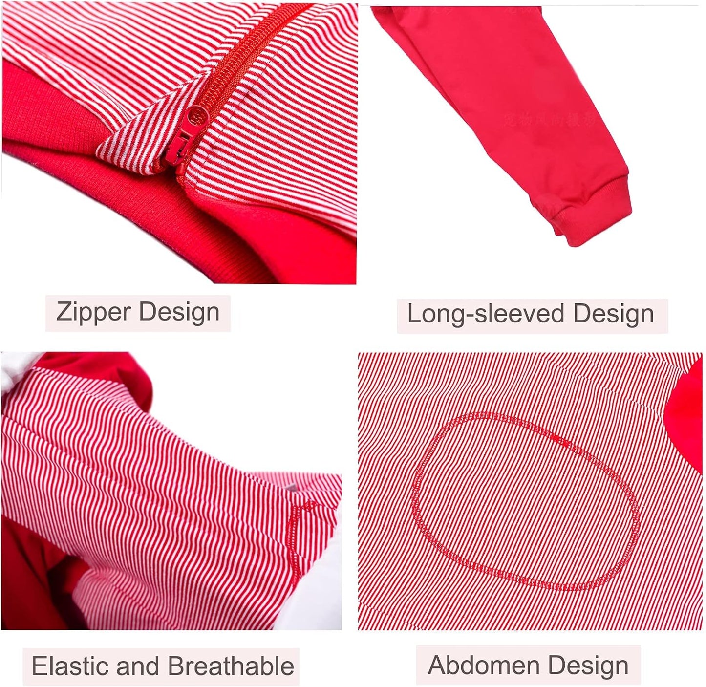 Yeapeeto Dog Onesie Surgery Recovery Suit for Large Medium Bodysuit Dogs Pajamas PJS Full Body for Shedding, Prevent Licking, Wound Protection, Cone Alternative (6X-Large (Pack of 1), Red)