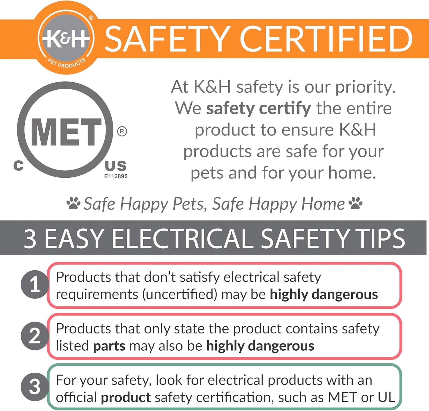 K&H Pet Products Pet Bed Warmer, Turn Any Pet Bed Into a Heated Cat or Dog Bed, Waterproof Indoor Heated Warming Pad Insert, Automatic Temperature, Safety Listed - Medium 20 X 5.5in Tan