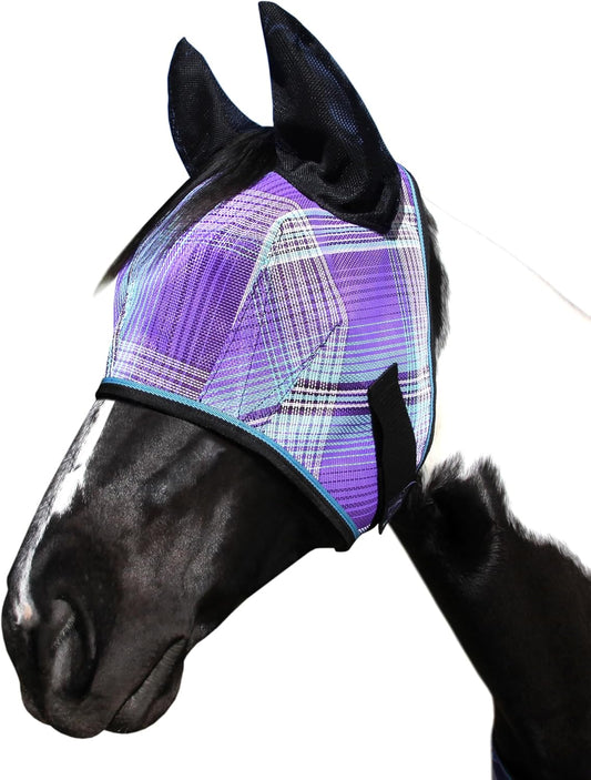 Kensington Signature Fly Mask w/Web Trim, Soft Mesh Ears & Forelock Opening Size: M-Small Horse Color: 2017 - Lavender Mint