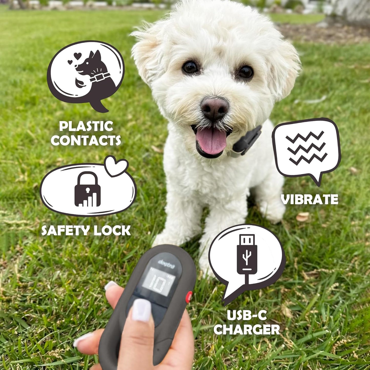 Dogtra CUE Gen 2 Grey – Customizable E-Collar for Dogs Training Collar with Remote – Easy, Safe, Beginner-Friendly Design – 99 Levels, Vibration, Boost, Waterproof, Rechargeable, 400-Yard Range