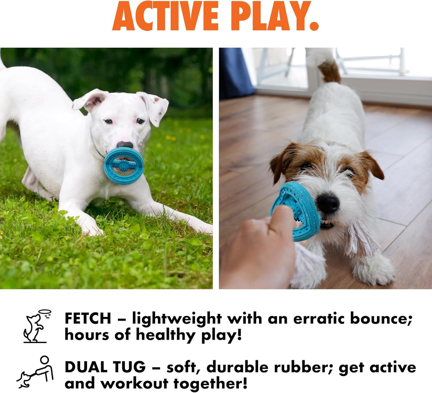 Max Fusion with Nike Grind, Arlee Phoneix Dog Toy, Chew Toy for Play, Fetch, Tug, M