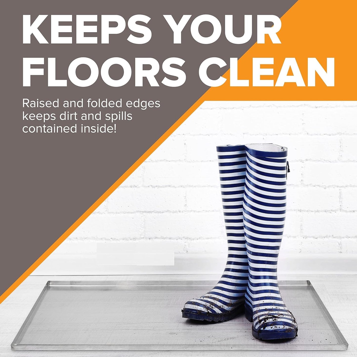 41" x 26" Metal Replacement Dog Crate Pan Chew Proof Crack Proof Pet Kennel Tray Central Dog Training Crate Pan Pet Supplies, Galvanized, 1" H